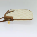 GUCCI GG Supreme Shoulder Bag PVC White Gold 904 02 047 Auth BA3348-4