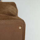 GUCCI Bamboo Hand Bag Suede Leather 2way Beige Gold Auth BA3351-14