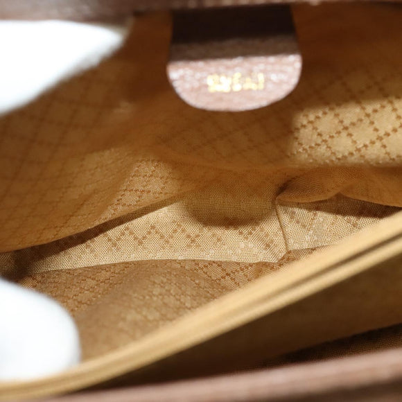 GUCCI Bamboo Hand Bag Suede Leather 2way Beige Gold Auth BA3351