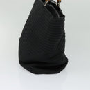 GUCCI Bamboo Hand Bag Canvas 2way Black Silver 002 2058 0439 5 Auth BA3352-5