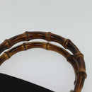 GUCCI Bamboo Hand Bag Canvas 2way Black Silver 002 2058 0439 5 Auth BA3352-8