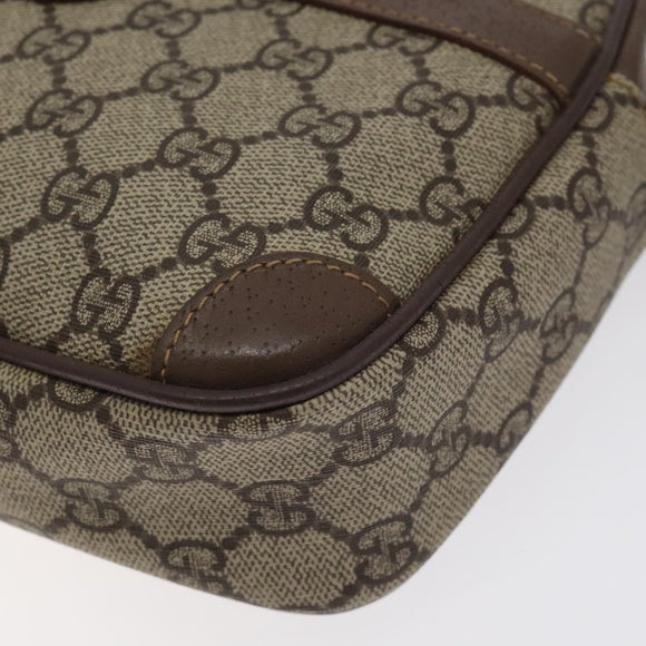 GUCCI GG Supreme Shoulder Bag PVC Beige Gold 007 115 6423 Auth BA3357