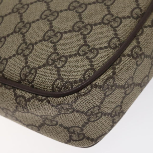 GUCCI GG Supreme Shoulder Bag PVC Beige Gold 007 115 6423 Auth BA3357