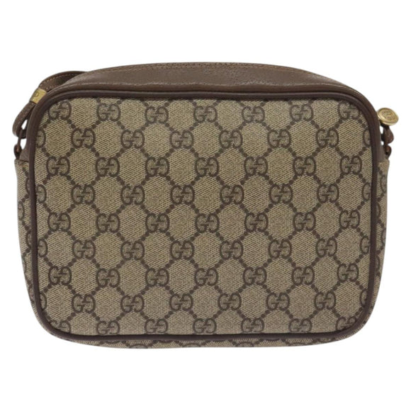 GUCCI GG Supreme Shoulder Bag PVC Beige Gold 007 115 6423 Auth BA3357