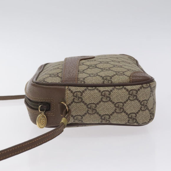 GUCCI GG Supreme Shoulder Bag PVC Beige Gold 007 115 6423 Auth BA3357