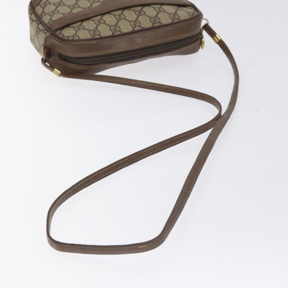 GUCCI GG Supreme Shoulder Bag PVC Beige Gold 007 115 6423 Auth BA3357