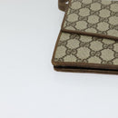 GUCCI GG Supreme Web Sherry Line Shoulder Bag PVC Beige Gold Auth BA3358-9