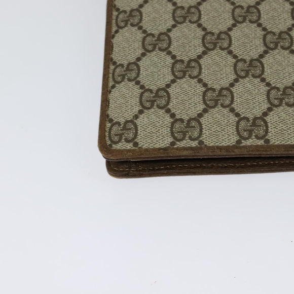 GUCCI GG Supreme Web Sherry Line Shoulder Bag PVC Beige Gold Auth BA3358