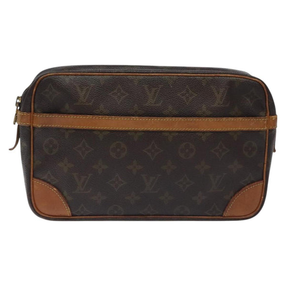 LOUIS VUITTON Monogram Compiegne 28 Clutch Bag M51845 LV Auth BA3364