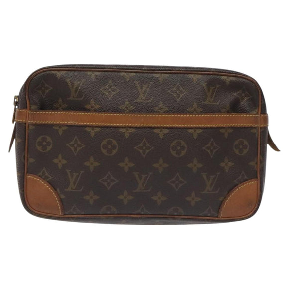 LOUIS VUITTON Monogram Compiegne 28 Clutch Bag M51845 LV Auth BA3365