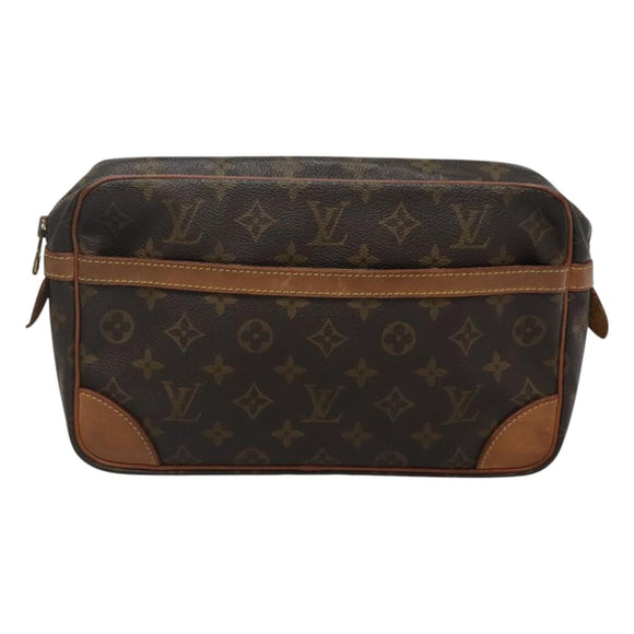 LOUIS VUITTON Monogram Compiegne 28 Clutch Bag M51845 LV Auth BA3377