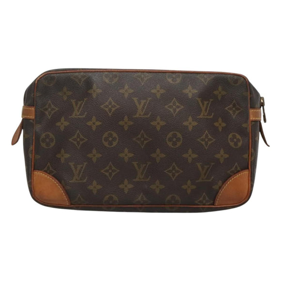 LOUIS VUITTON Monogram Compiegne 28 Clutch Bag M51845 LV Auth BA3377