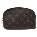 LOUIS VUITTON Monogram Pochette Cosmetic PM Cosmetic Pouch M47515 LV Auth BA3383-1