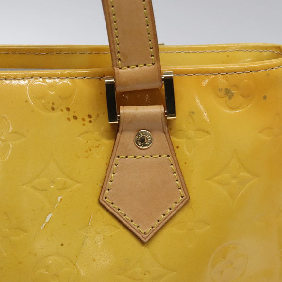 LOUIS VUITTON Monogram Vernis Houston Hand Bag Gris M91053 LV Auth BA339