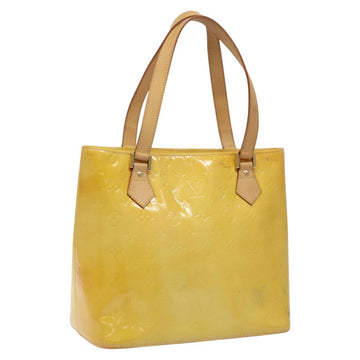 LOUIS VUITTON Monogram Vernis Houston Hand Bag Gris M91053 LV Auth BA339