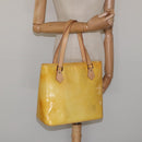 LOUIS VUITTON Monogram Vernis Houston Hand Bag Gris M91053 LV Auth BA339-23