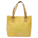 LOUIS VUITTON Monogram Vernis Houston Hand Bag Gris M91053 LV Auth BA339-2