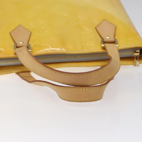 LOUIS VUITTON Monogram Vernis Houston Hand Bag Gris M91053 LV Auth BA339