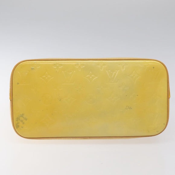 LOUIS VUITTON Monogram Vernis Houston Hand Bag Gris M91053 LV Auth BA339