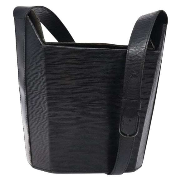 LOUIS VUITTON Epi Sac Seau Shoulder Bag Black M80161 LV Auth BA3396