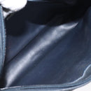 BALLY Shoulder Bag Leather Navy Gold Auth BA3407-11