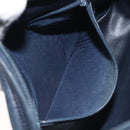 BALLY Shoulder Bag Leather Navy Gold Auth BA3407-20