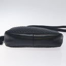 BALLY Shoulder Bag Leather Navy Gold Auth BA3407-5