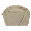 BALLY Shoulder Bag Leather Beige Gold Auth BA3408-1