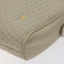 BALLY Shoulder Bag Leather Beige Gold Auth BA3408-9