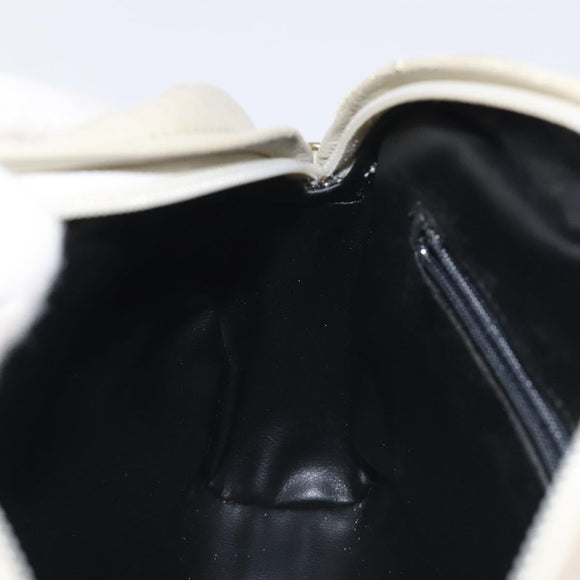 BALLY Shoulder Bag Leather Beige Gold Auth BA3408