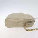 BALLY Shoulder Bag Leather Beige Gold Auth BA3408-3