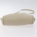 BALLY Shoulder Bag Leather Beige Gold Auth BA3408-5