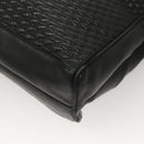 BALLY Tote Bag Leather Black Gold Auth BA3412-13