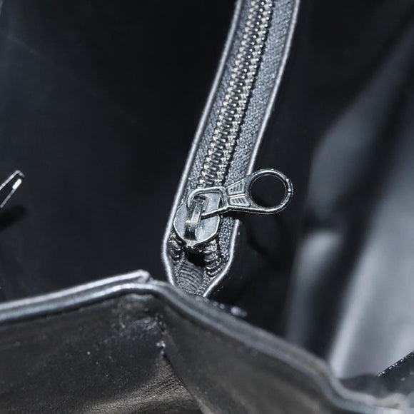 BALLY Tote Bag Leather Black Gold Auth BA3412