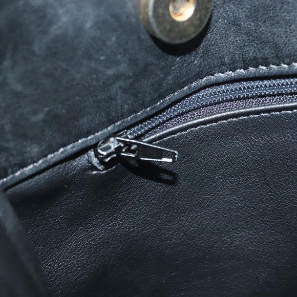 BALLY Tote Bag Leather Black Gold Auth BA3412