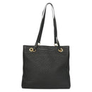 BALLY Tote Bag Leather Black Gold Auth BA3412-3