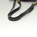 BALLY Tote Bag Leather Black Gold Auth BA3412-7