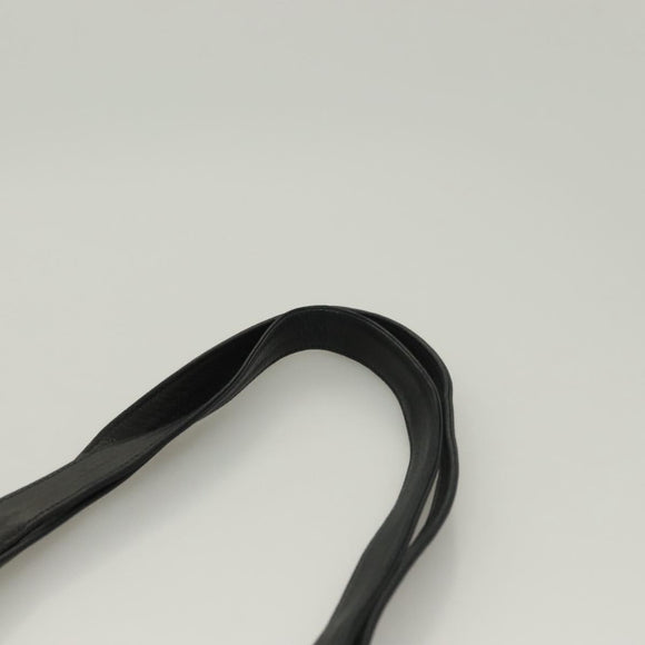 BALLY Tote Bag Leather Black Gold Auth BA3412