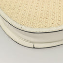 BALLY Shoulder Bag Straw Leather Beige Gold Auth BA3413-8