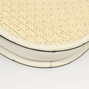 BALLY Shoulder Bag Straw Leather Beige Gold Auth BA3413-16