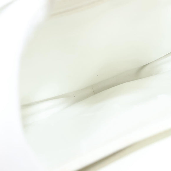 BALLY Shoulder Bag Straw Leather Beige Gold Auth BA3413