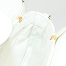 BALLY Shoulder Bag Straw Leather Beige Gold Auth BA3413-19