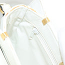 BALLY Shoulder Bag Straw Leather Beige Gold Auth BA3413-21