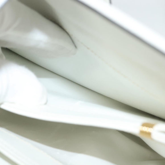 BALLY Shoulder Bag Straw Leather Beige Gold Auth BA3413