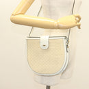 BALLY Shoulder Bag Straw Leather Beige Gold Auth BA3413-23