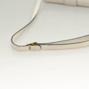 BALLY Shoulder Bag Straw Leather Beige Gold Auth BA3413-7