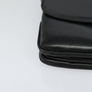 CELINE Shoulder Bag Leather Black Gold Auth BA3418-10