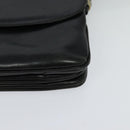 CELINE Shoulder Bag Leather Black Gold Auth BA3418-11