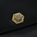 CELINE Shoulder Bag Leather Black Gold Auth BA3418-14