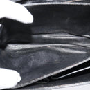 CELINE Shoulder Bag Leather Black Gold Auth BA3418-17